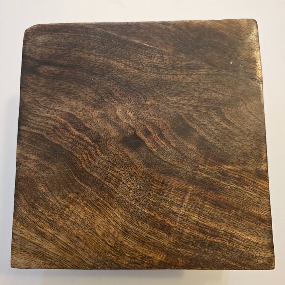 Carved Wood Elephant Box 7 x 7 - New - Picture 14 of 14